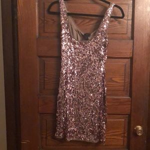 Stretch sequinned sheath dress
